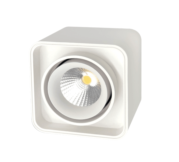 Foco LED de Teto Alumínio Orientável 12W 2700K Branco florida light solutions j florido