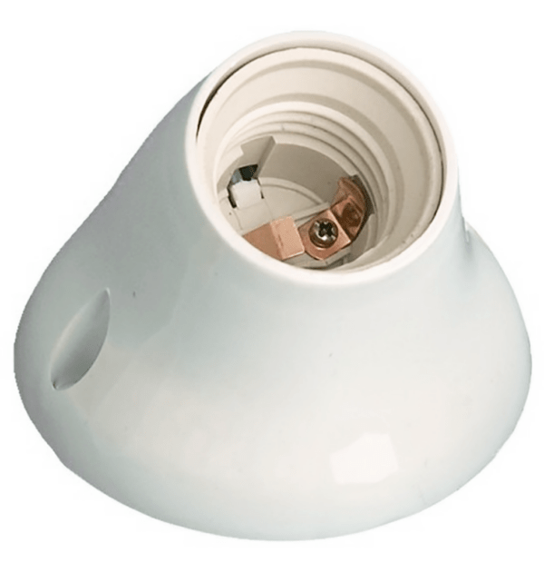 Suporte Curvo E27 Branco – embalagem Normal ou Em Blister florida light solutions j florido