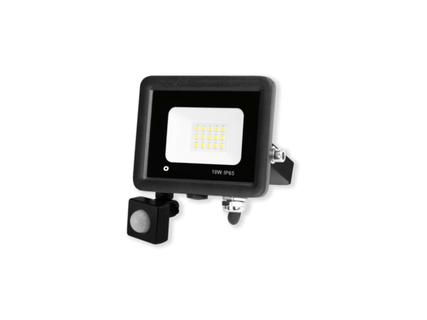 Projetor LED Ultra Fino 10W 6400K Preto com Sensor florida light solutions j florido