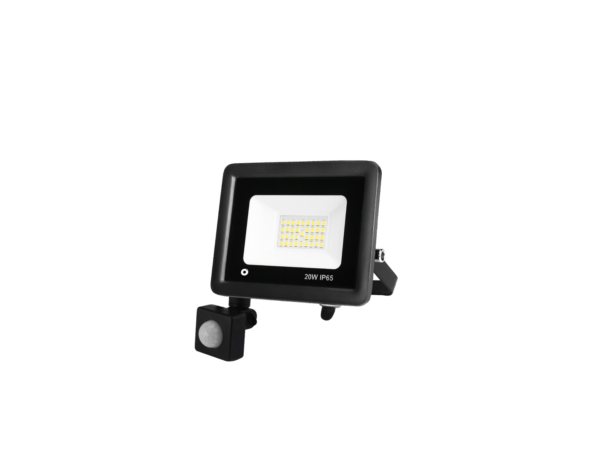 Projetor LED Ultra Fino 20W 6400K Preto com Sensor florida light solutions j florido