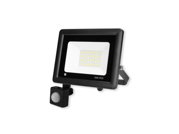 Projetor LED Ultra Fino 30W 6400K Preto com Sensor florida light solutions j florido