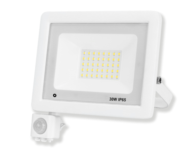Projetor LED Ultra Fino 30W 6400K Branco com Sensor florida light solutions j florido