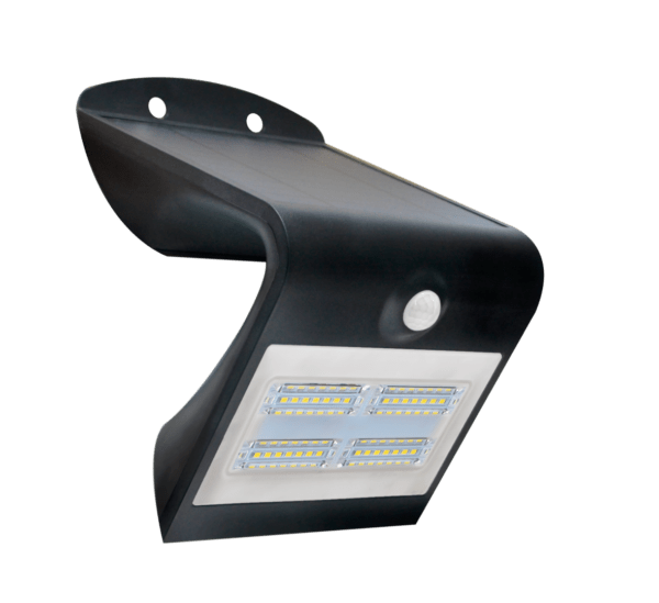 Aplique LED Solar 3.2W 2700K+6400K Preto- florida light solutions - j florido