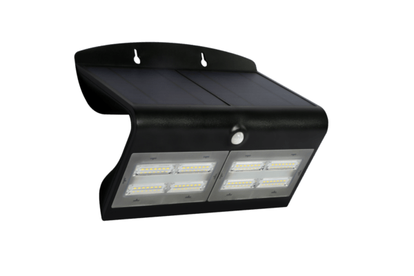 Aplique LED Solar 6.8W 2700K+6400K Preto- florida light solutions - j florido