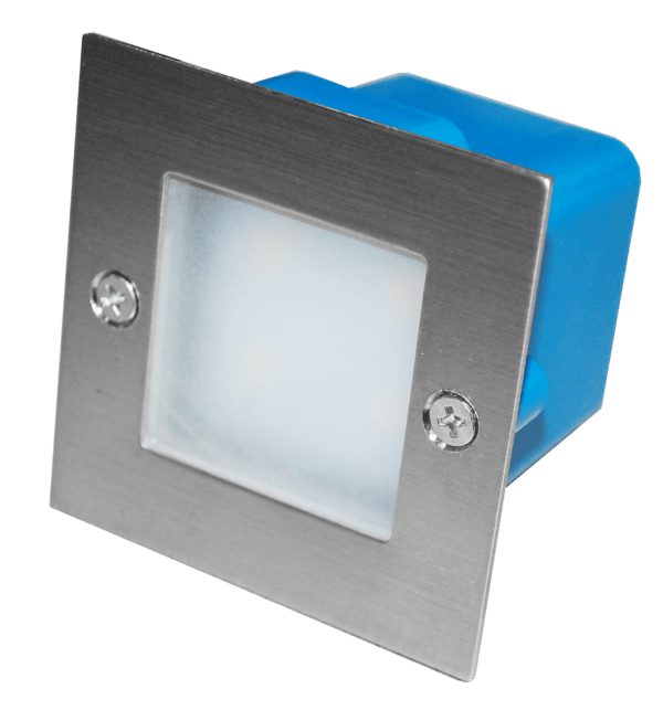 Aplique LED IP54 Inox P/ Encastrar Quadrado 3W 6400K florida light solutions j florido