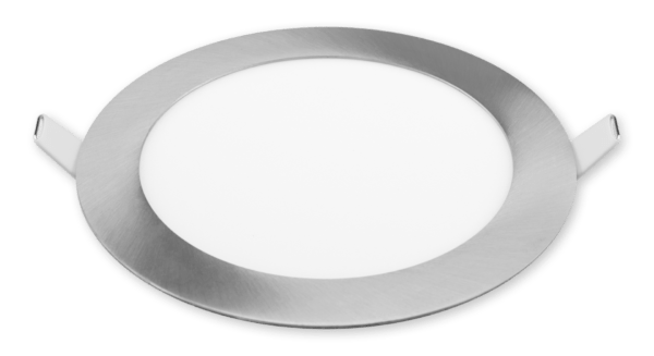 Downlight LED 12W Redondo Aço Escovado - 4000K ou 6400K
