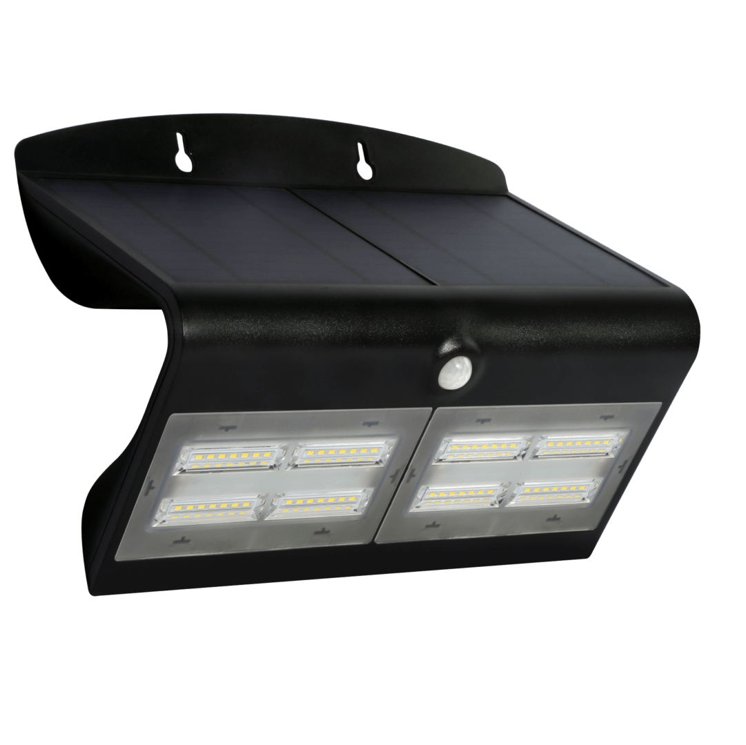 Aplique LED Solar 6.8W 2700K+6400K Preto- florida light solutions - j florido