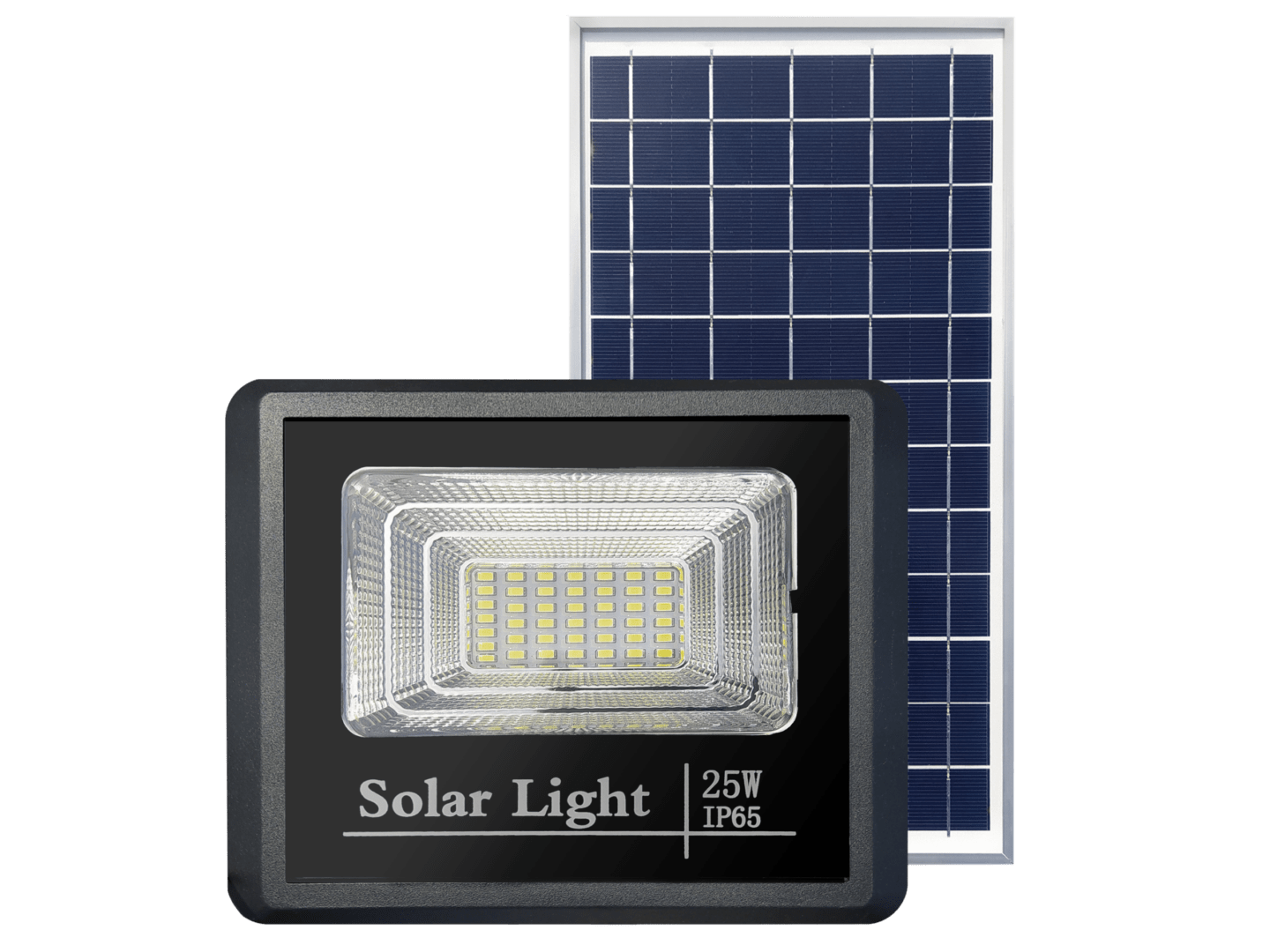 Projetor LED 25W com Bateria. Painel Fotovoltaico. Comando e Cabo 5m florida light solutions j florido